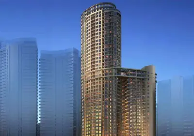 a tall building in front of some tall buildings at Fabulous View Circulo Verde, Manila QC in Manila