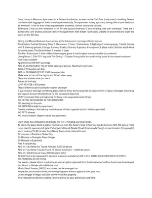 a page of a document with the names of the recipients at Luxury 4 Bedroom Apartment in San Andres