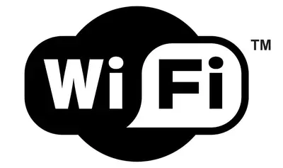 a black and white sign with the word wf at Near Manila Airport, COZY 1 Bedroom Condo, Full Kitchen, Swimming Pool, WIFI, 10K in Manila
