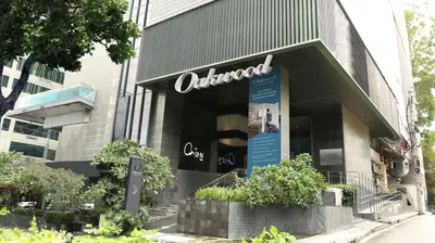 a store front of an office building at Oakwood Makati Avenue in Manila