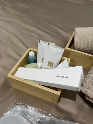 a wooden box with a model of a boat at Casa Florencia in Manila