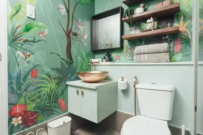 a bathroom with a sink and a toilet in it at Modern Luxe Condo Unit in Cavite in Imus