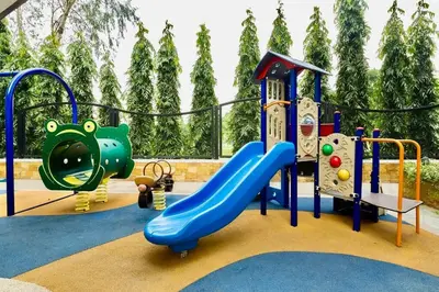 a playground with a blue slide at PSV NAIA T3 - Month of January - New Year 2026 PROMO Php 1,999 - 1 BR Interior Designed Unit in Manila