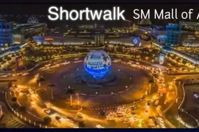 a view of a mall at night at Shore Residence D23 shortwalk MOA in Manila