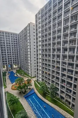 an aerial view of a large apartment building at Cozy Deluxe Double Twin Beds-MOA Pasay Shore 2-T1 in Manila
