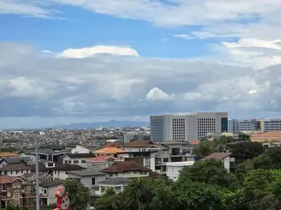 a view of a city with houses and buildings at 1BR Condotel Ridgewood Towers Taguig City #RW14 in Manila