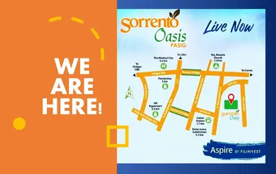 a map of the campus with a we are here sign at 2BR Italian-inspired Condo Unit, Balcony Pool View in Manila