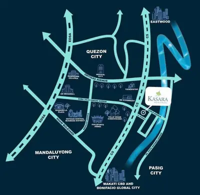 a map of the city of kashima at Chill Spot Staycation in Pasig in Manila