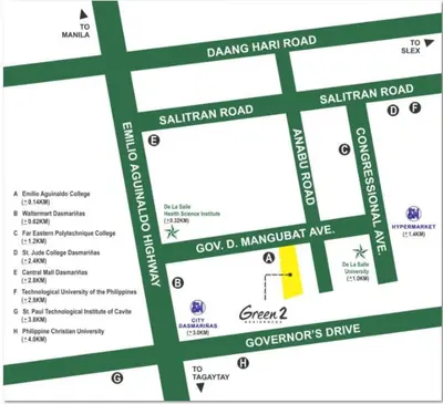 a map of the shillingham road and shillinghamnard road at HabbsVille at Green 2 Residences by SMDC Dasmarinas Cavite in Dasmariñas