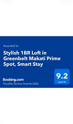 a screenshot of a cell phone with a blue screen at Best Value Stylish Loft Steps from Greenbelt Mall in Manila