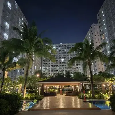 Industrial Design Bachelor's Pad with Pool View in Shore Residences