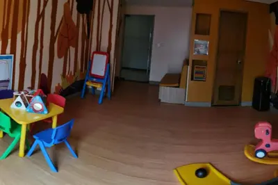 a room with childrens toys on the floor at Amelia's Crib at The Verdin in General Trias
