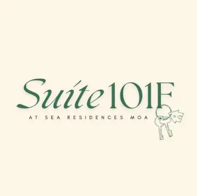a logo for a seafood restaurant with a man holding a fish at Suite 101F a New & Spacious MOA Sunrise Drive Oasis in Manila