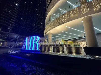 a building with an ar sign in front of it at Air Residences - Panoramic City View near Airport - 2932 in Manila