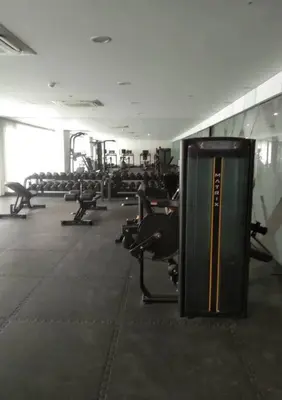 a gym with rows of chairs in a room at S Residences Two Beds Room Near MOA Pasay Manila in Manila