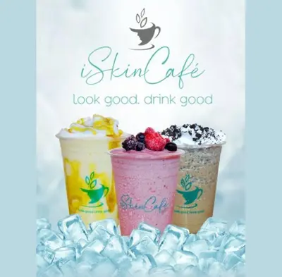 three cups of milkshakes sitting on a pile of ice at 1Br FREE parking with balcony near RCBC, Trident, MMC in Manila