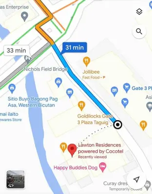 a map of the happy budapest place at Lawton Residences Studio Room 2K - 4 pax in Manila