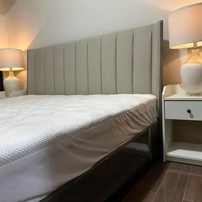 A King-size bed at Air Residences Condo