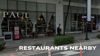 a building with a restaurantettsettsettsettsettsettsettsettsettsettsetts at Cozy, Spacious 1 Bedroom Condo, reach St Lukes BGC by foot in Manila