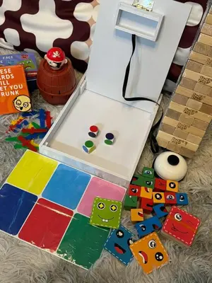 a toy box filled with toys on the floor at SerenityPads in Manila