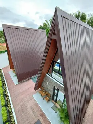 an overhead view of a house with two roofs at tierra de segundo in Binangonan