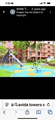 a screenshot of a playground with a slide at Avida sm sucat paranaque in Manila