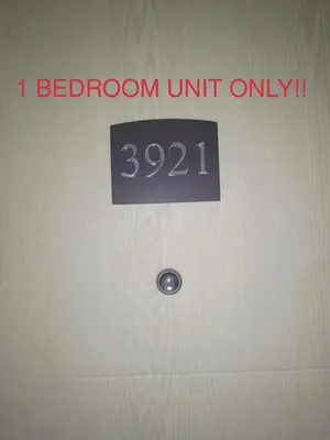 a sign that says i bathroom unit only at Staycation sa Jazz by Amaya 3921 Tower B in Manila