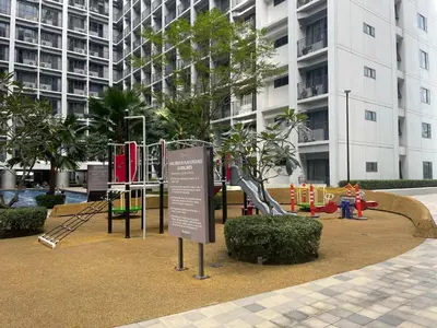 a playground in front of a tall building at SMDC SHORE 1 Residences, TOWER A in Manila
