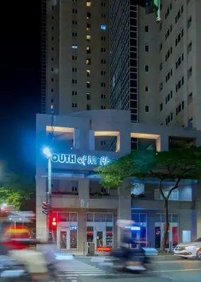 a building with a sign that readsoul of north city at Charming Modern Condo in BGC in Manila