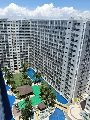 an aerial view of a large apartment building at Shore Staycation near Moa & Airport in Manila