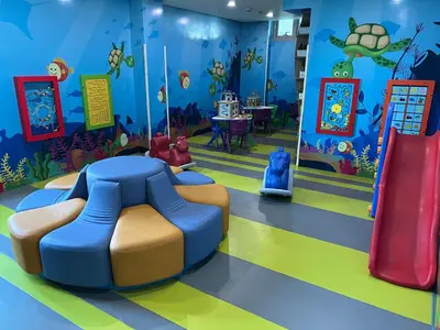 a childrens play room with an ocean theme at Playful 1BR With Magnificant Bayview Garden View Near Okada, Solaire, Aiports in Manila