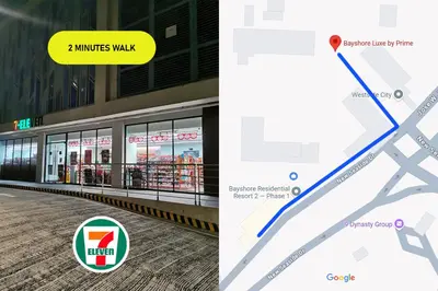 a map of a kmart store and a screenshot of a map at Modern Condo in Prime Location in Manila
