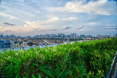a view of a city skyline with tall buildings at Newport Stay by Runway Manila & Attractions in Manila