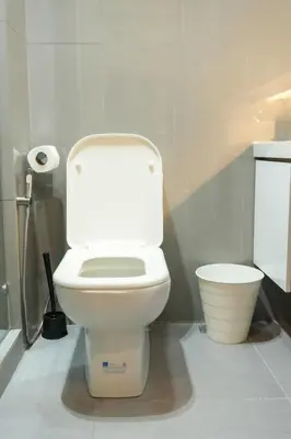 a bathroom with a white toilet in a room at Hotel Like Staycation 3 Makati with Amazing View in Manila