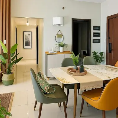 a dining room with a table and chairs at Luxury & Modern 2BR Penthouse in BGC in Manila
