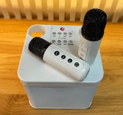 a microphone sitting on top of a plastic container at The Haven Suite Shore3 Residences T2 in Manila
