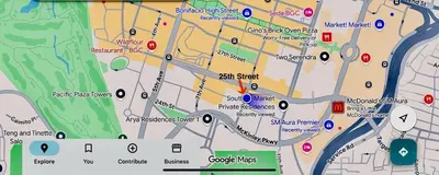 a map of a park with circled attractions at Alex Staycation Home in BGC in Manila