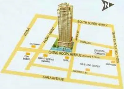 a map of the grand rooseveltveltveltheasternheasternheastern at The orienthal place, Makati a1 in Manila
