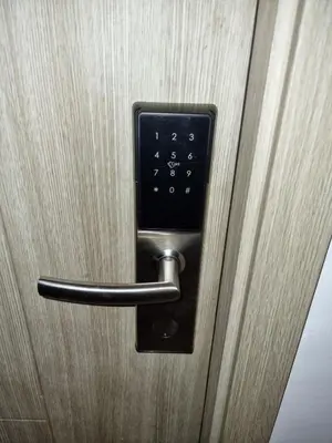 a close up of a door with a handle at Apartment Condo Unit 1-br Self-contained in Manila