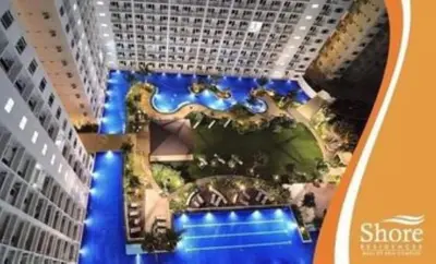 an overhead view of a rendering of a building at SHORE Residence d42 walking distance MOA near Airport in Manila