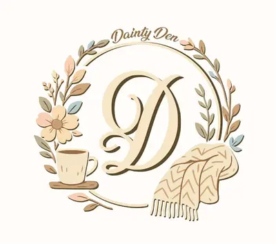 a anniversary logo with a cup of coffee and a laurel wreath at Dainty Den Renovation in Macabling
