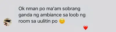 a screenshot of a text message about a kite at The Luxe Stay at Sea Residences in Manila