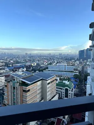 a view of a city from the top of a building at City SkyView - Level 24 - Pool - Lush Residences in Manila