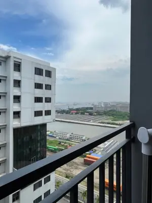 a view from the balcony of a building at ALFA staycation at Shore 2 tower 1 Pasay City in Manila