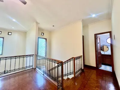 an empty hallway with a staircase in a house at Happy Place Antipolo in Antipolo