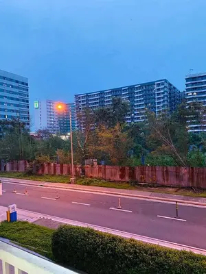 a street with a street light on the side of a road at Sea Residences in Manila