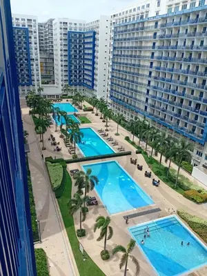 a view of the pool from the apartment at NEAR SMX, MOA Sea Residence Condotel in Manila