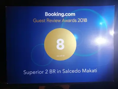 a screenshot of the guest review awards screen on a phone at Luxury spacious 2BR in Salcedo Village in Manila