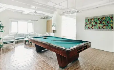 a billiard room with a pool table in it at Greenhills Elan Hotel Modern - Newly Renovated in Manila