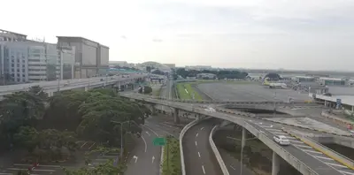 an overhead view of a highway in a city at SIBARIAN Condo unit C1 10th Floor in Manila
